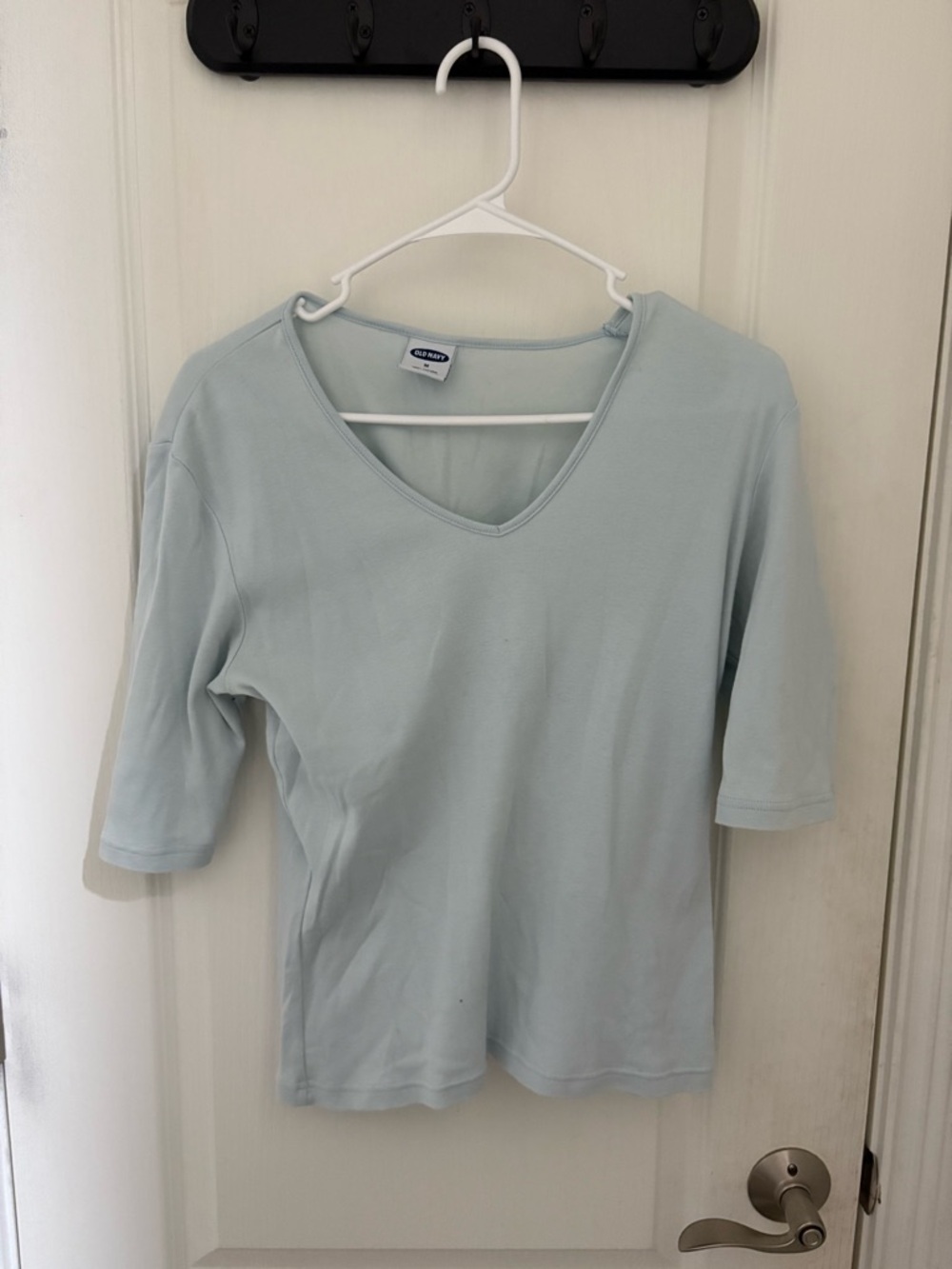 Old Navy Light Blue V-Neck Women's Top